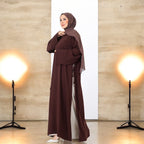 Zarif İkili Set Abaya – İthal Medine İpeği