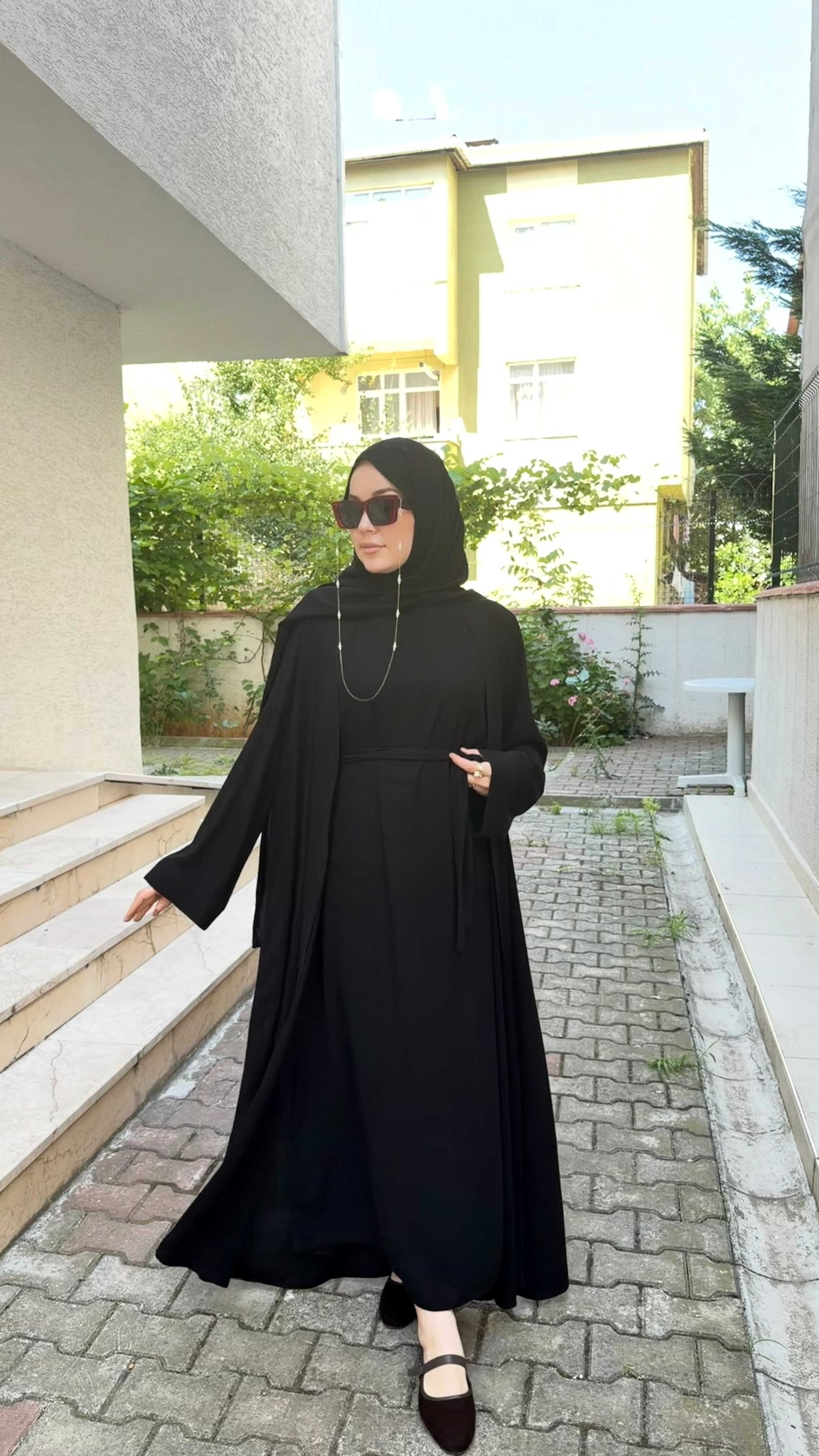 NOURA abaya set siyah