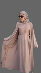 NOURA abaya set taş