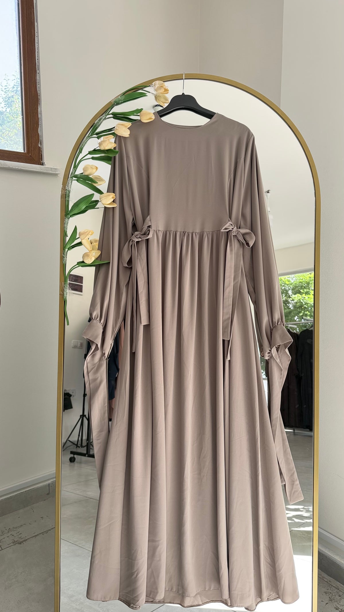 Elif Model Mısır Medine İpeği Fermuarlı Tesettür Elbise