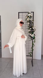 Elif Model Mısır Medine İpeği Fermuarlı Tesettür Elbise