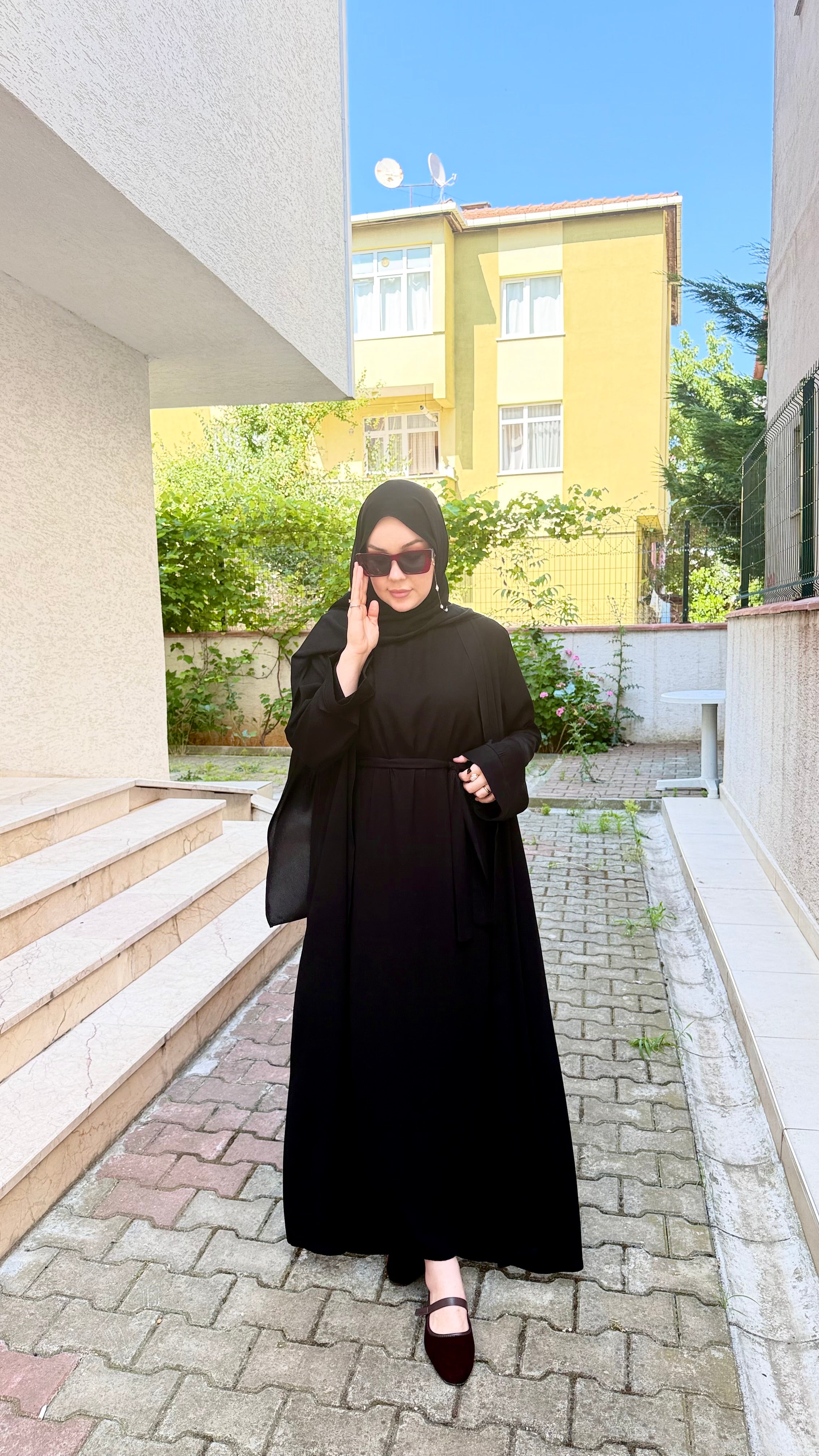 NOURA abaya set siyah