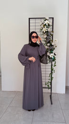 Elif Model Mısır Medine İpeği Fermuarlı Tesettür Elbise