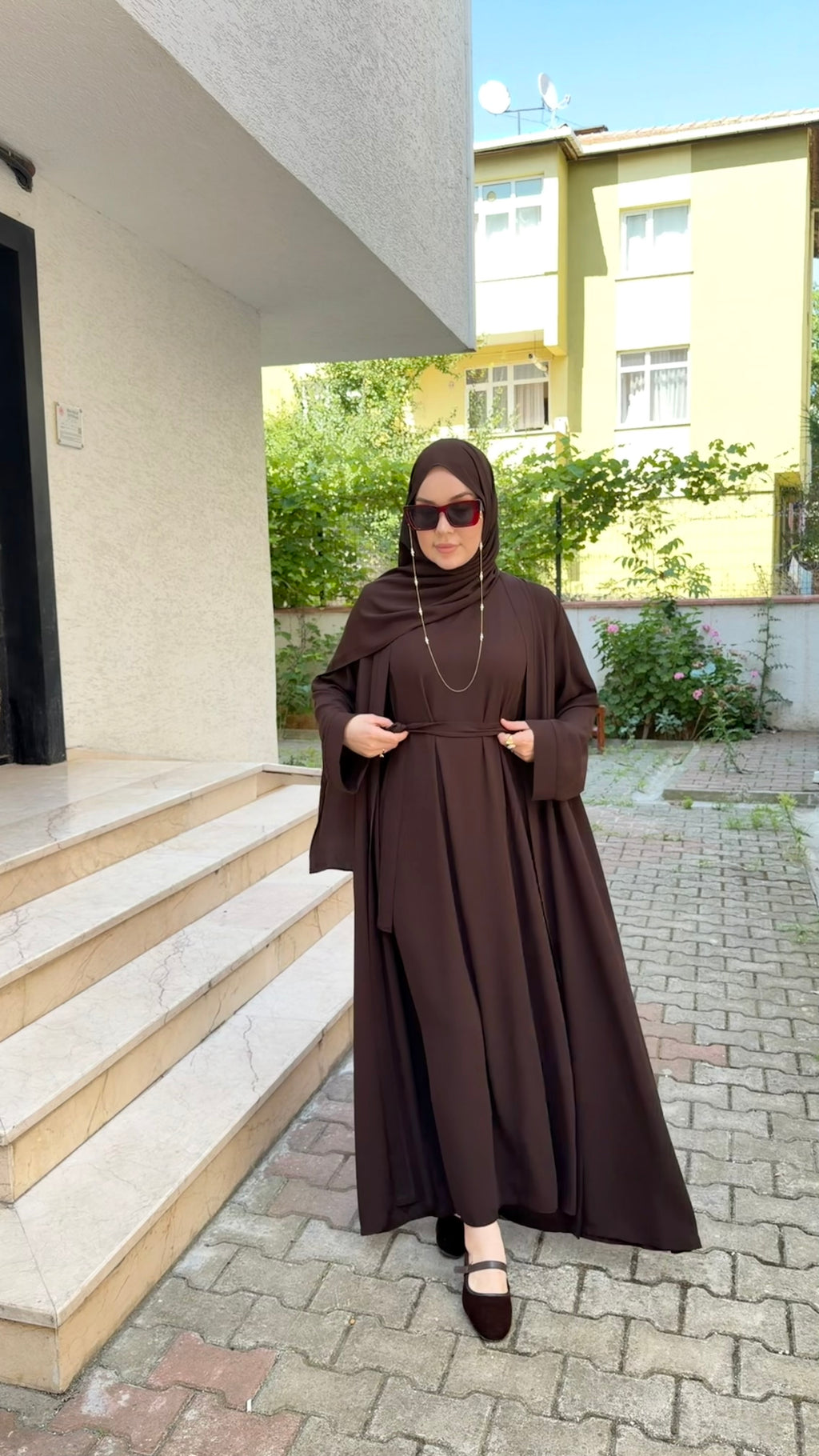 NOURA abaya set Akahve