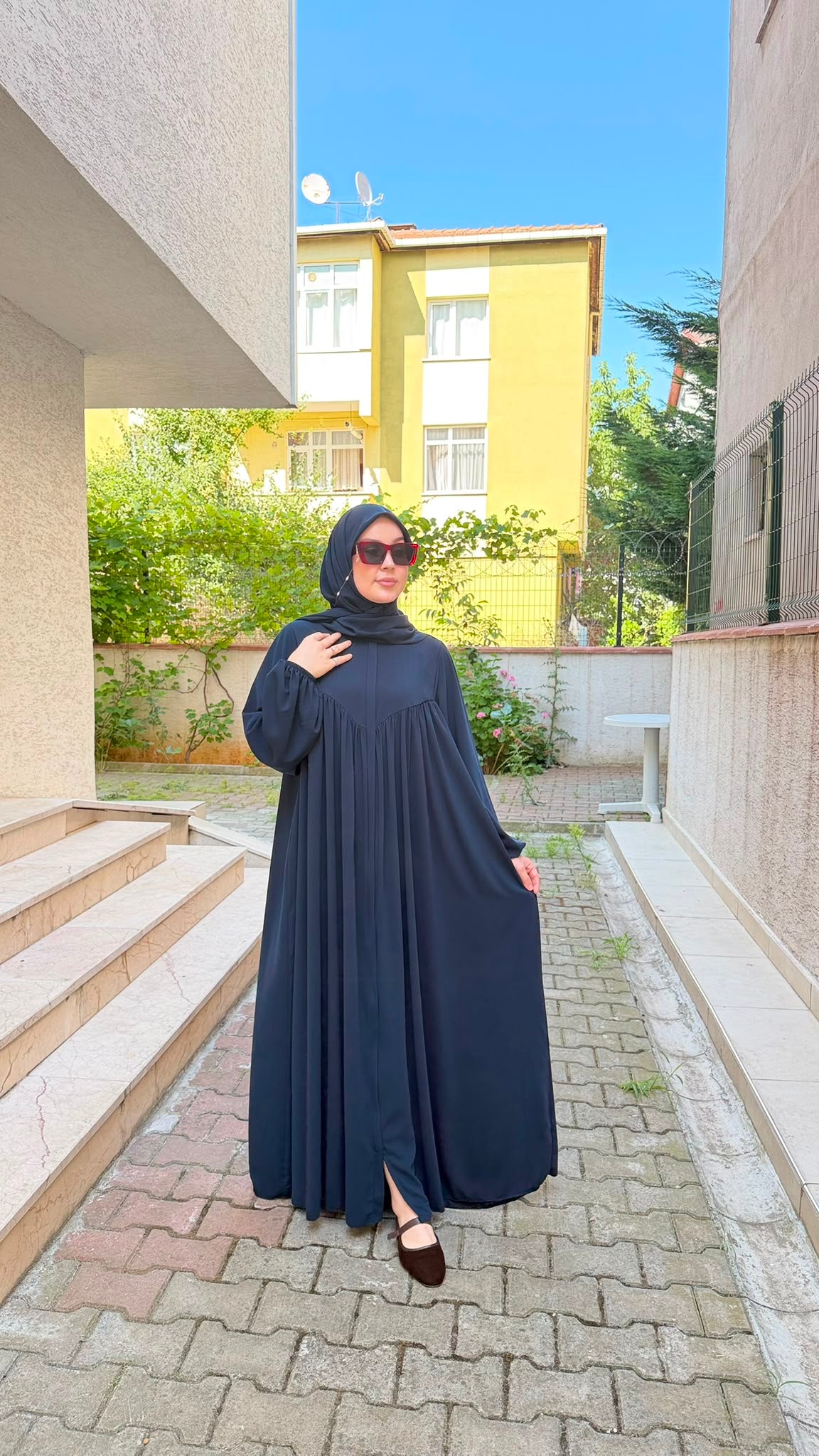 Prenses Model Mısır Medine İpeği Tesettür Ferace