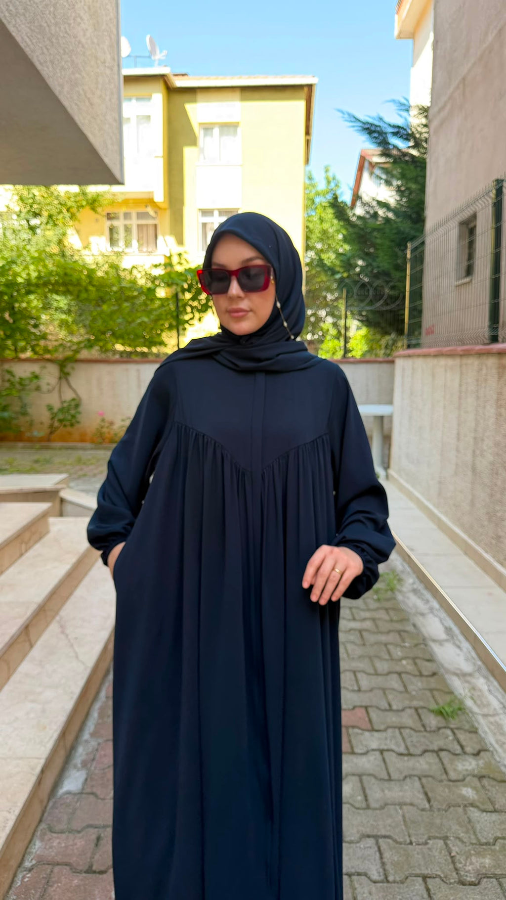 Prenses Model Mısır Medine İpeği Tesettür Ferace